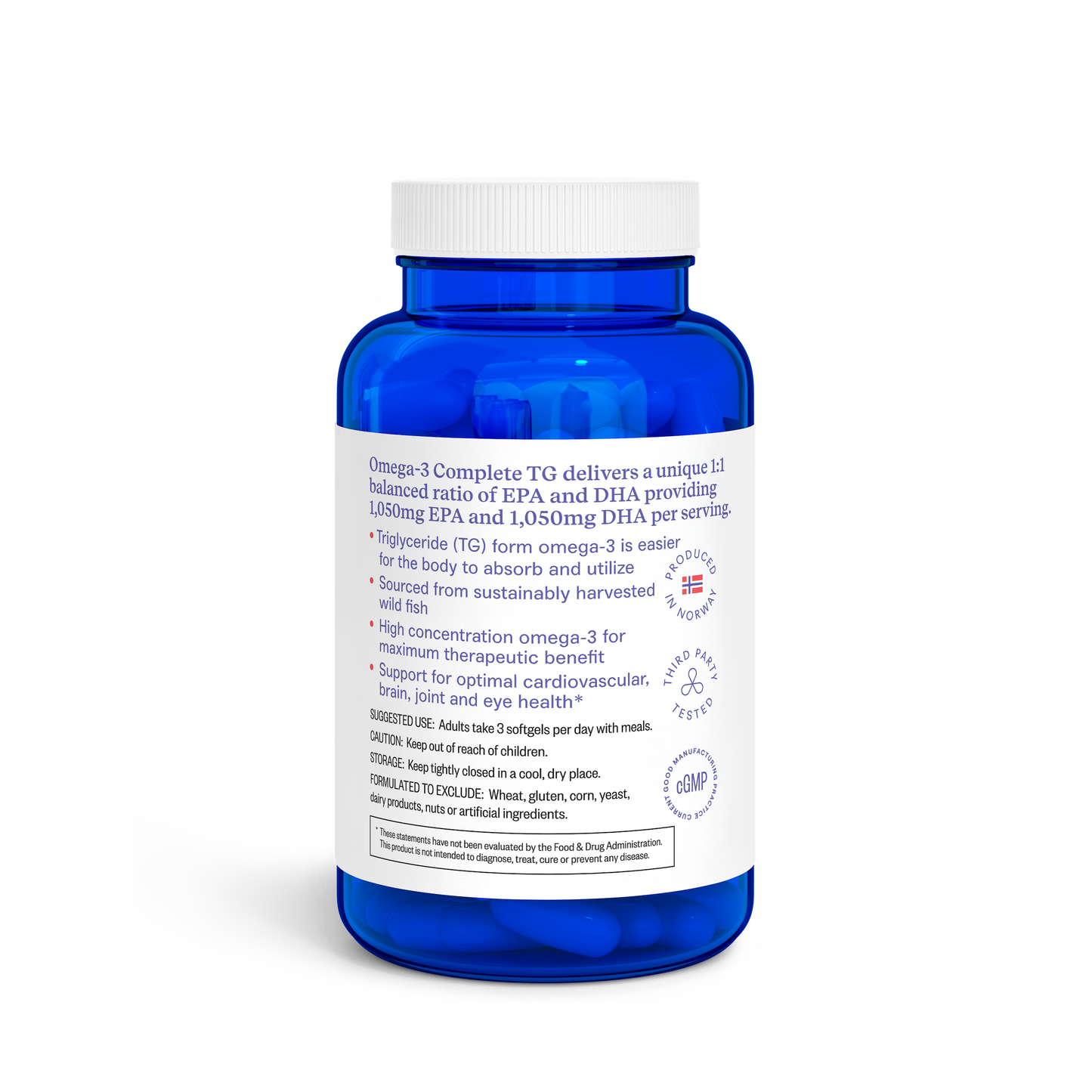 Omega-3 Complete TG: Balanced 1:1 EPA & DHA